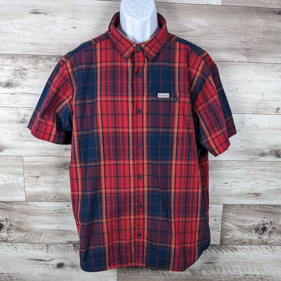 Columbia* Men's Short Sleeve Button Down Curved Hem Chest Pocket Shirt~ Size‎ XL - Picture 3 of 15